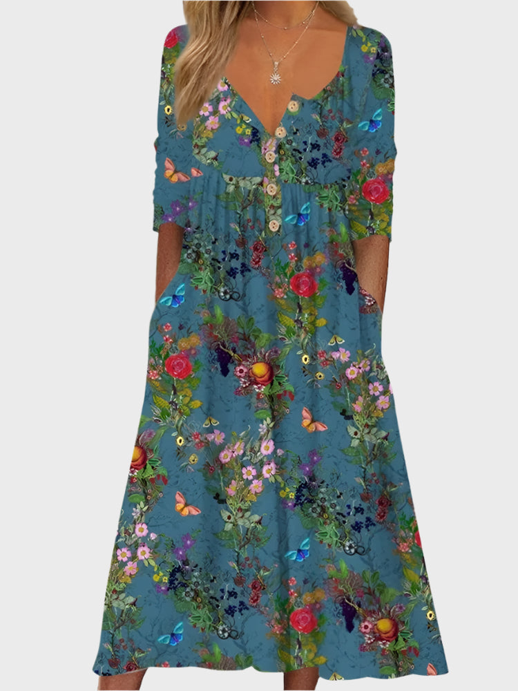 Κομψό Φλοράλ Πλισέ