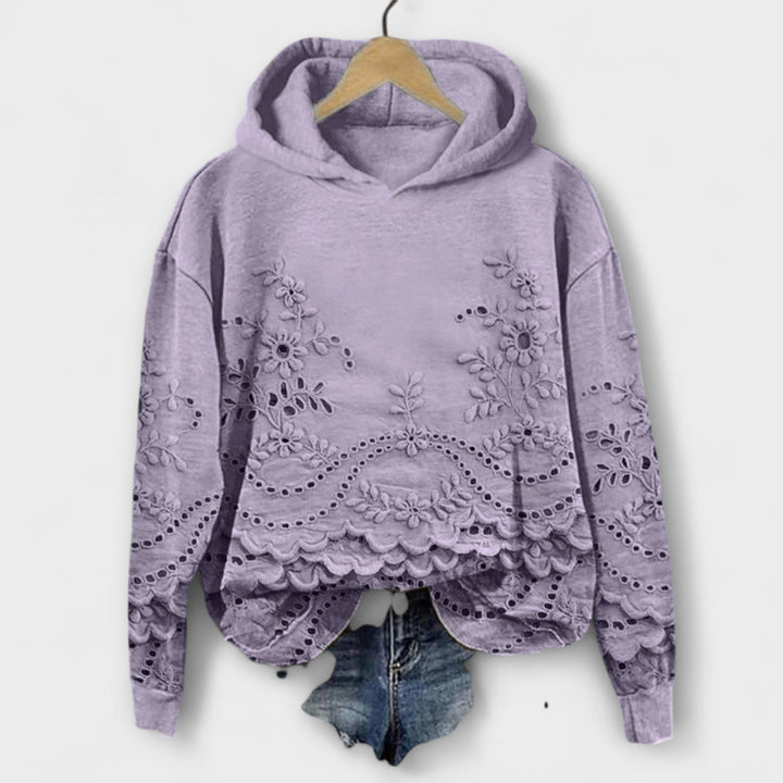 Κομψό Hoodie με Δαντελένιες Λεπτομέρειες