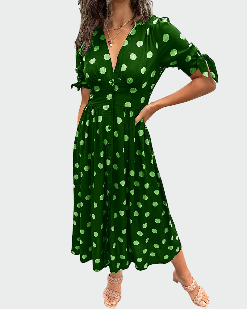 Εντυπωσιακό Πουά Φόρεμα