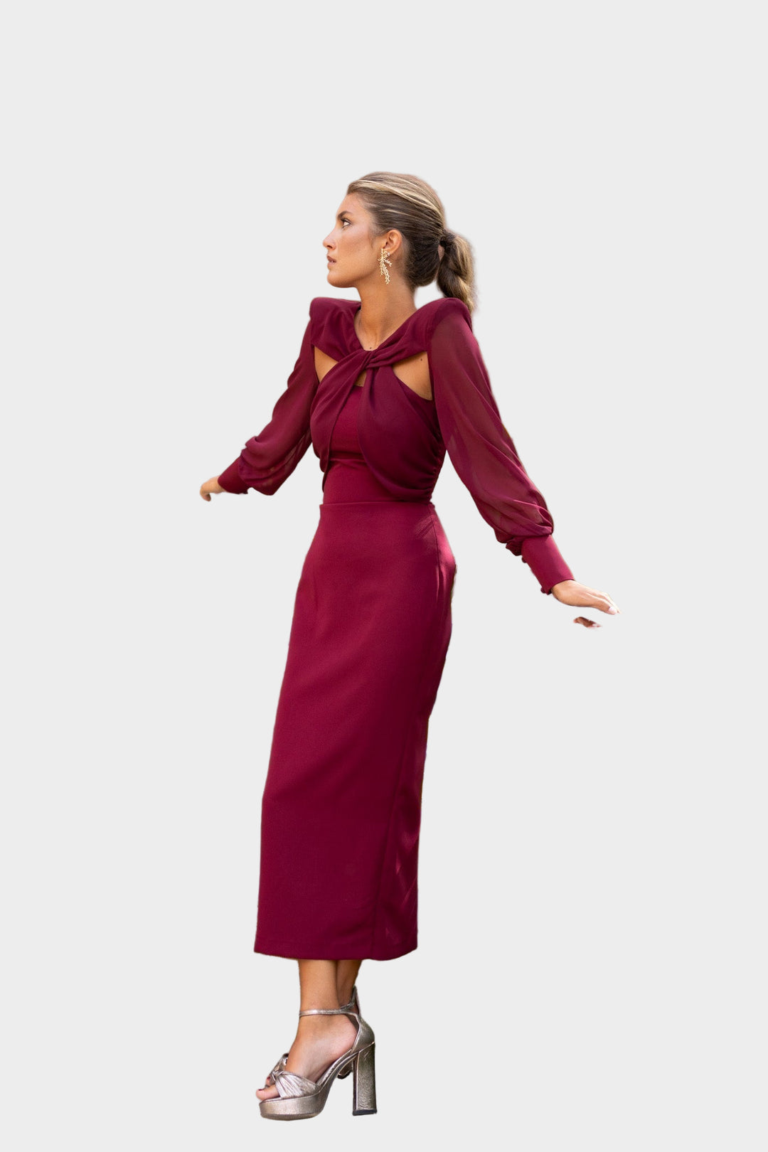 Κομψό Μίντι Φόρεμα