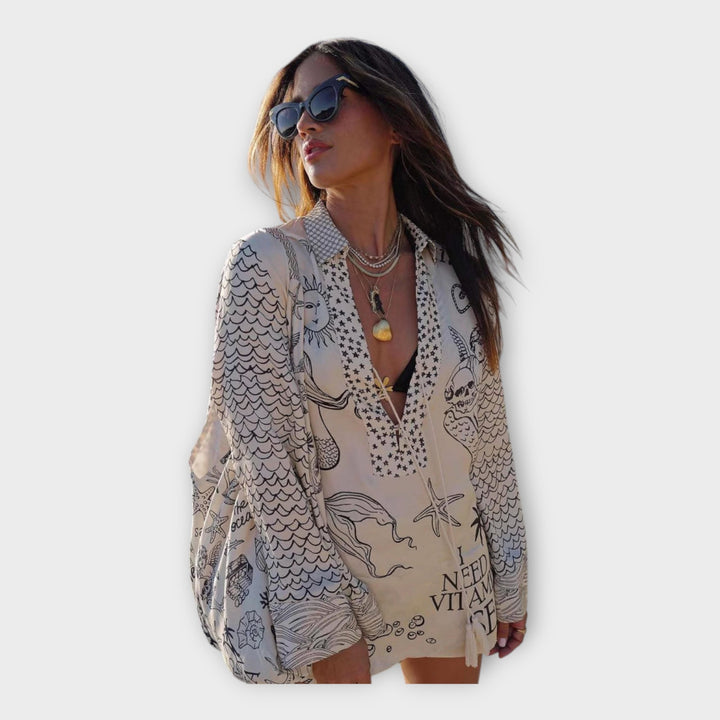 Αέρινο Καφτάν με Διαχρονική Κομψότητα