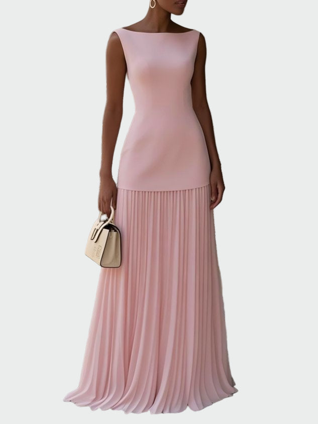 Πλισέ μάξι φόρεμα