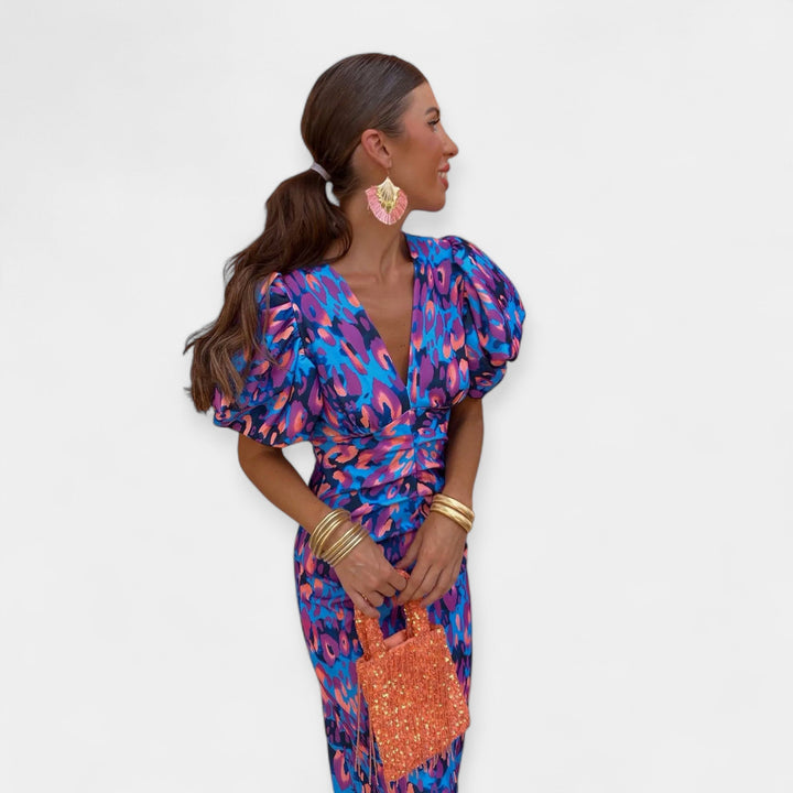 Φόρεμα με Μανίκια και Βολάν