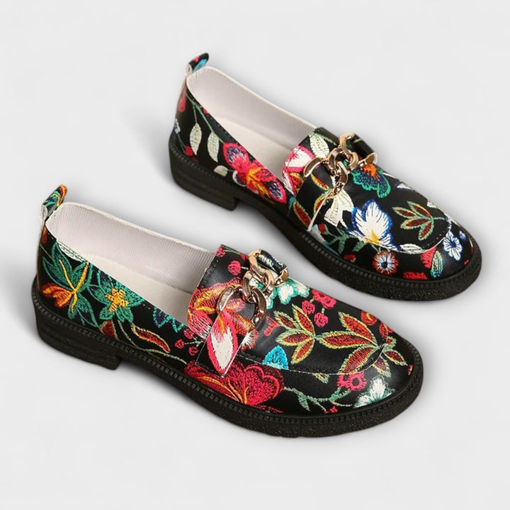 Orla – Πολύχρωμες Loafers με Λουλουδάτο Σχέδιο
