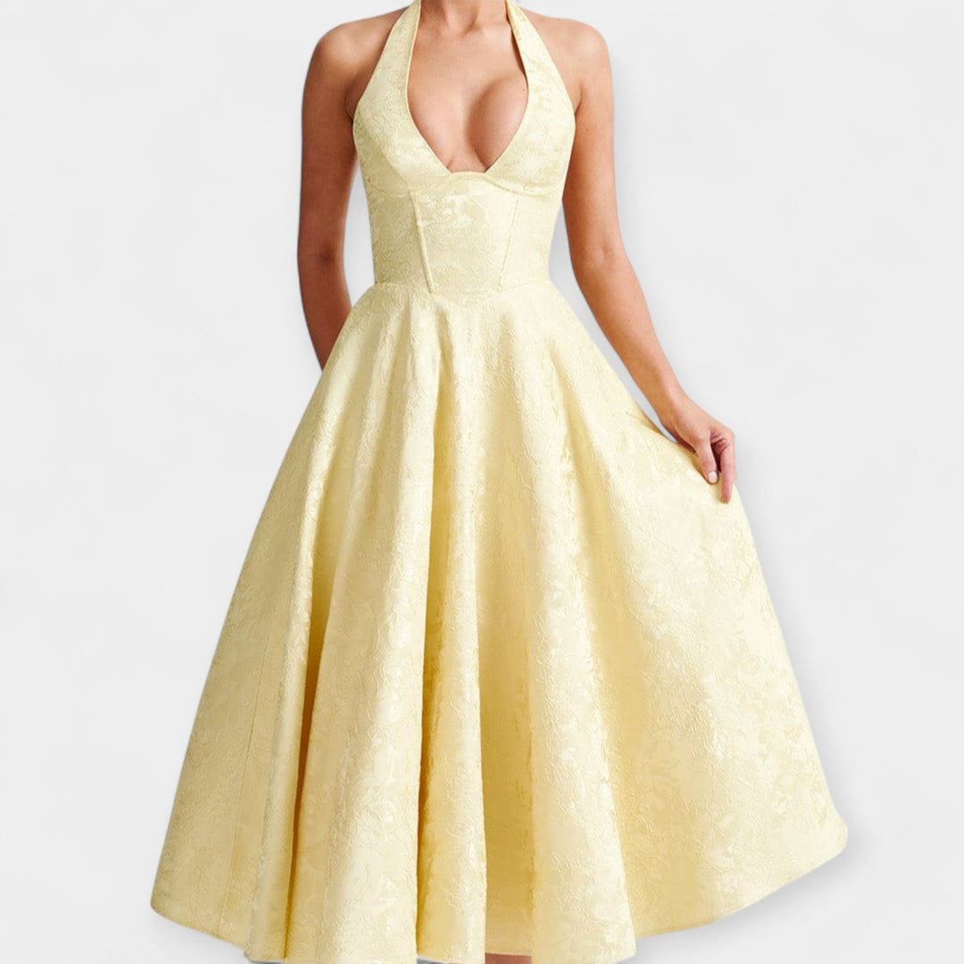 Μίντι Φόρεμα με Ανοιχτή Πλάτη και Στυλάτο Κορσέ