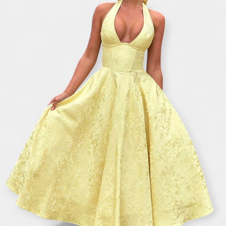 Μίντι Φόρεμα με Ανοιχτή Πλάτη και Στυλάτο Κορσέ