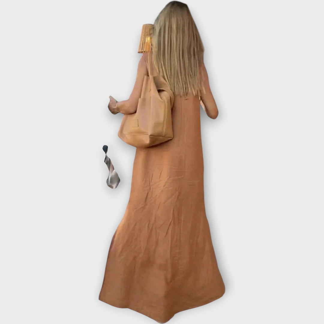 Αέρινο Maxi Φόρεμα με Minimal Σχεδιασμό