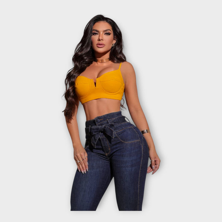 Ψηλόμεσο Τζιν με Ζώνη Δέσιμο