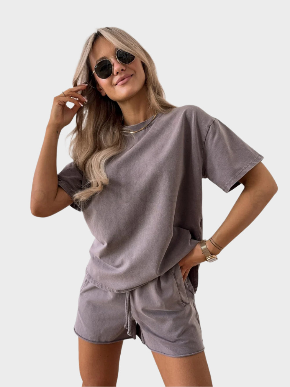 Casual Σετ με Μπλούζα και Παντελόνι Jogger