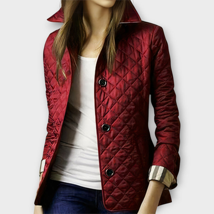 Καπιτονέ Σακάκι με Κομψή Γραμμή