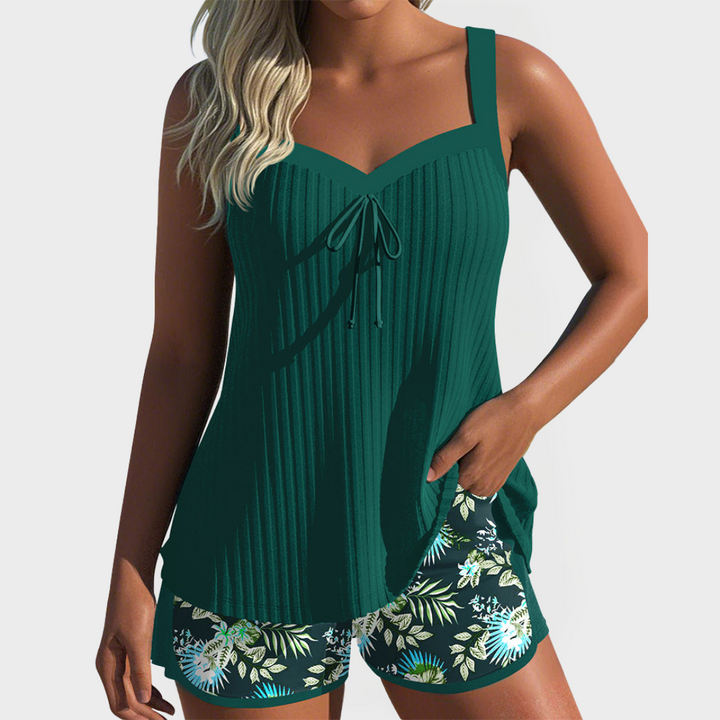 Σετ Tankini με Λουλουδάτα Σχέδια