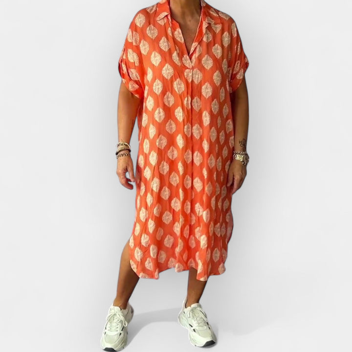 Αέρινο καλοκαιρινό φόρεμα με λαιμόκοψη