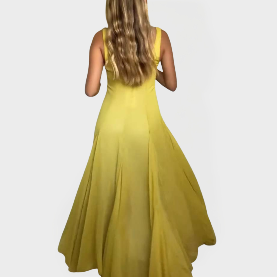 Μακρύ Φόρεμα με Λουράκια και Τετράγωνη Λαιμόκοψη για Ειδικές Περιστάσεις