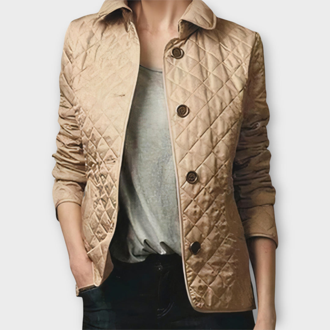 Καπιτονέ Σακάκι με Κομψή Γραμμή