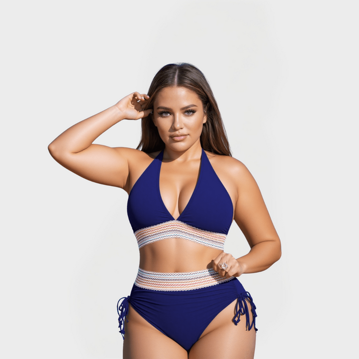 Κομψό Μπικίνι με Ψηλή Μέση και Σμιλευτικό Σχέδιο