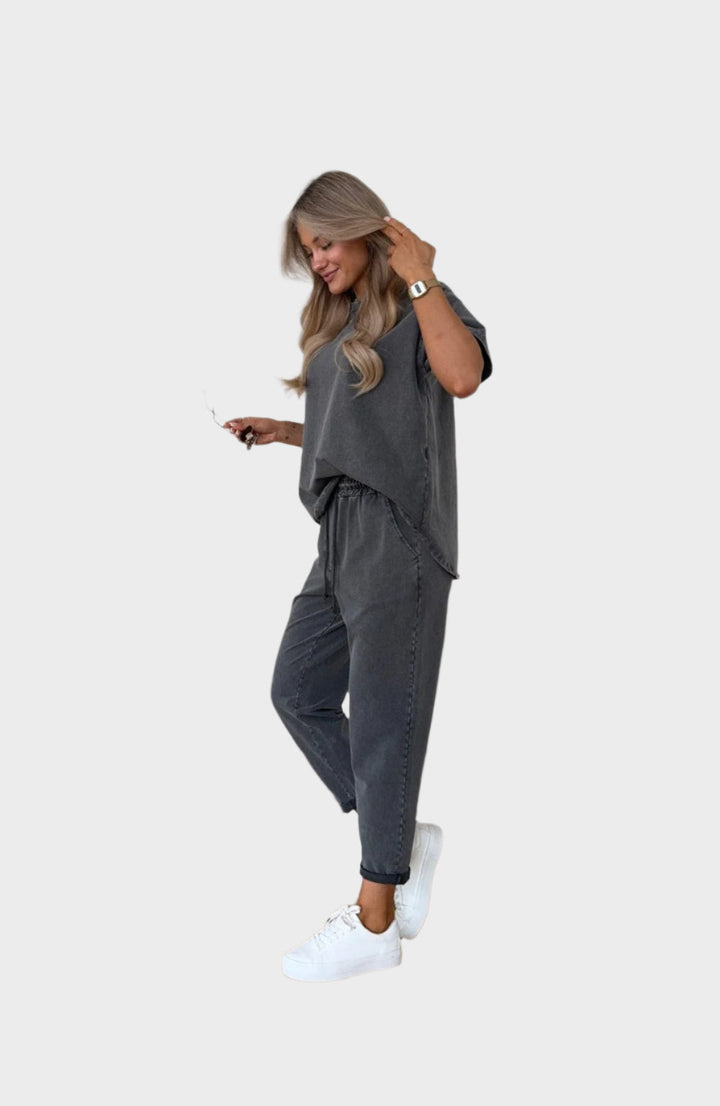 Casual Σετ με Μπλούζα και Παντελόνι Jogger
