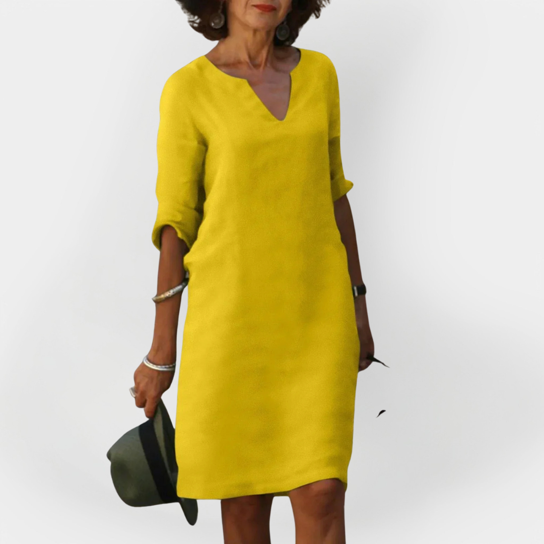 Καθημερινό Φόρεμα με V Λαιμόκοψη