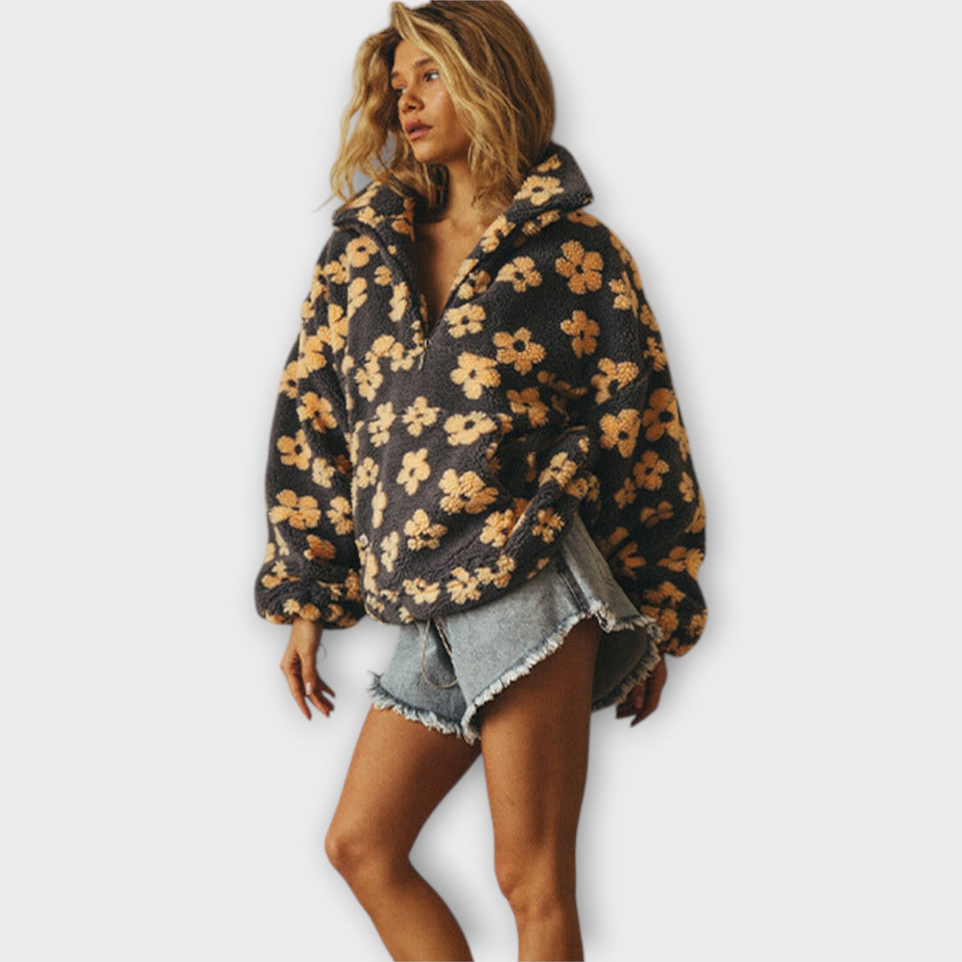 Ζεστό Φλις με Μοντέρνο Σχέδιο και Χαλαρή Εφαρμογή