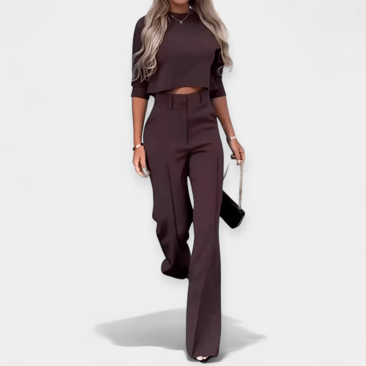 Σετ Crop Top και Παντελόνι