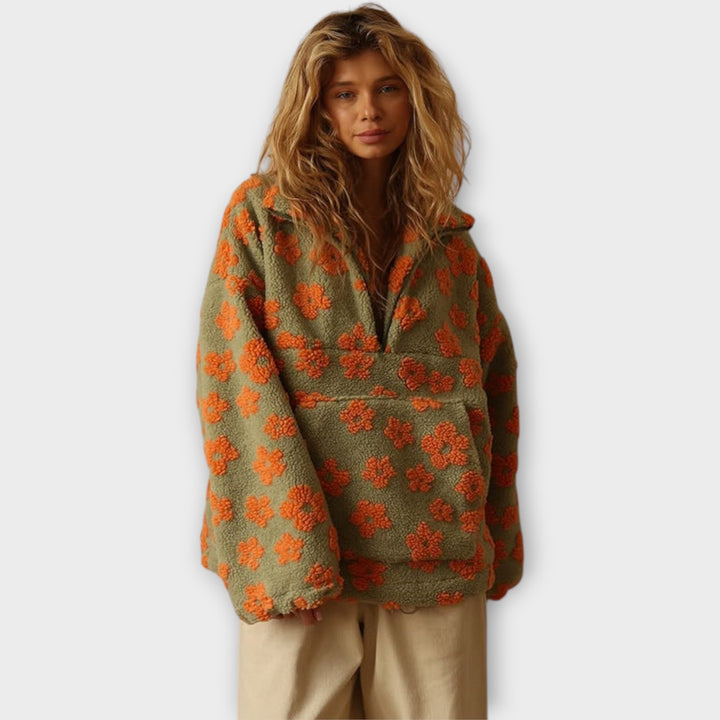 Ζεστό Φλις με Μοντέρνο Σχέδιο και Χαλαρή Εφαρμογή