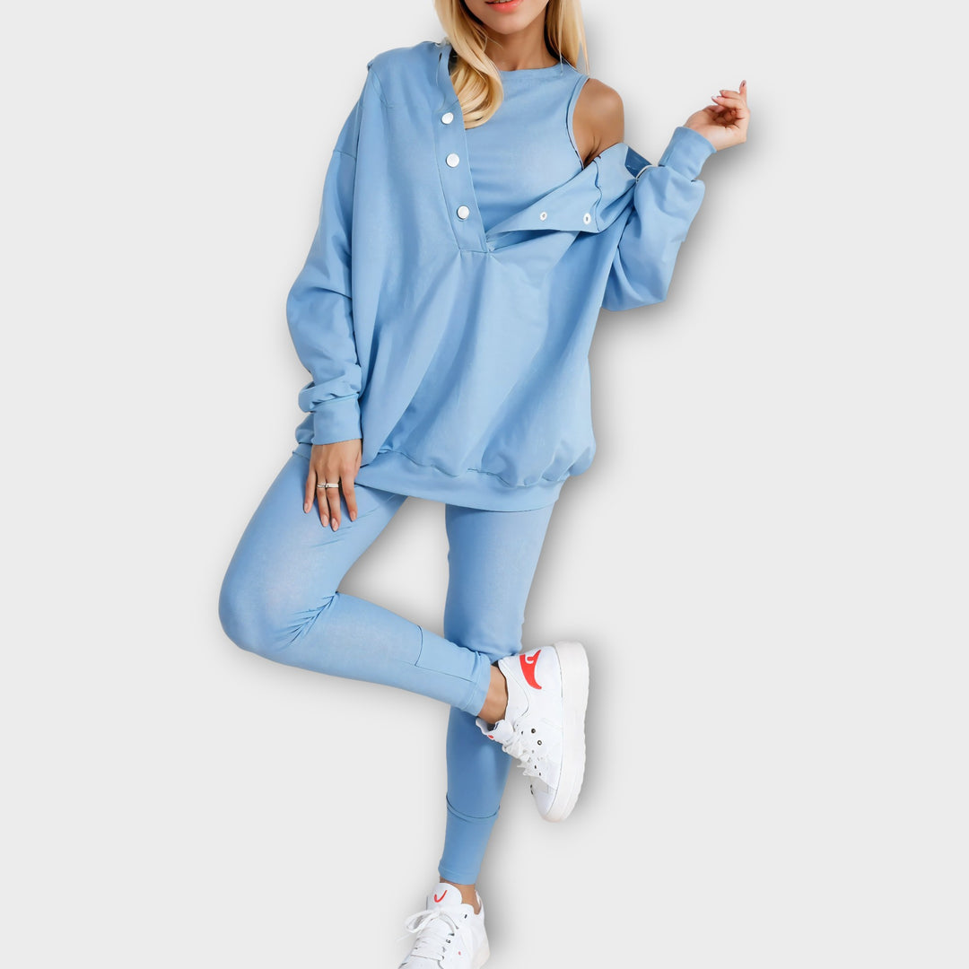 Σετ Loungewear με Μοντέρνες Λεπτομέρειες και Άνετη Εφαρμογή