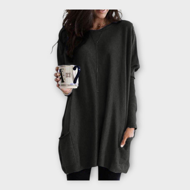 Άνετο Χαλαρό Tunic με Τσέπες