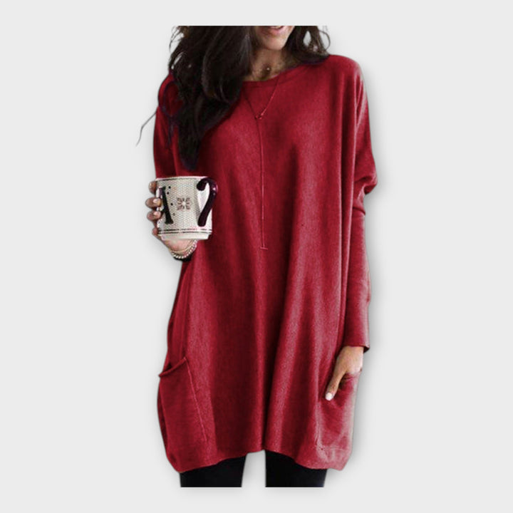Άνετο Χαλαρό Tunic με Τσέπες