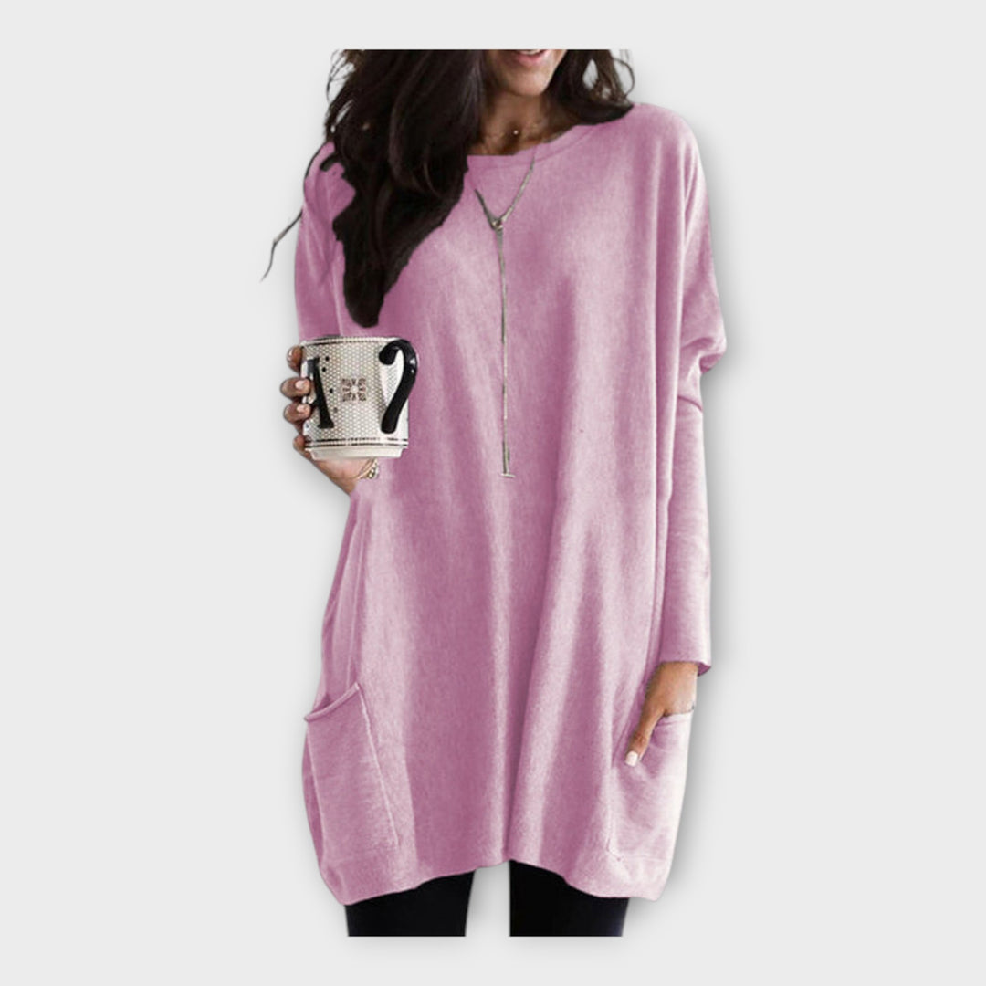 Άνετο Χαλαρό Tunic με Τσέπες