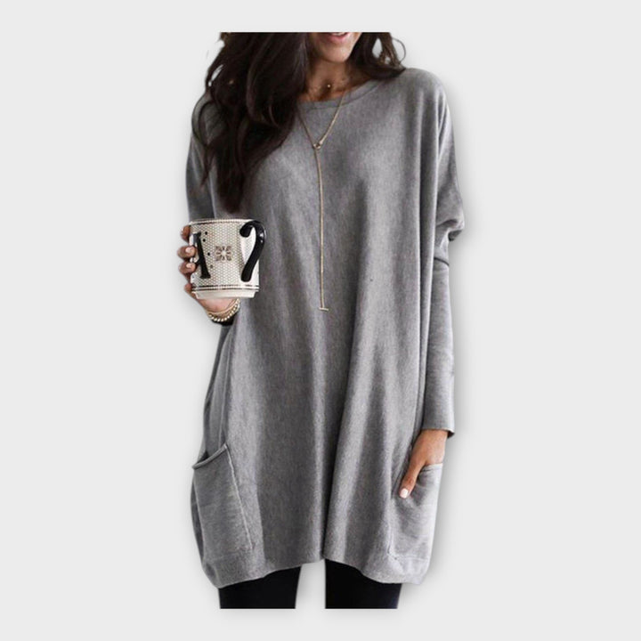 Άνετο Χαλαρό Tunic με Τσέπες
