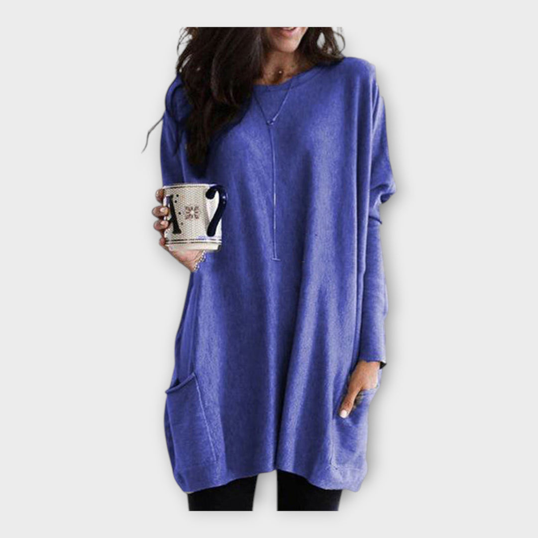 Άνετο Χαλαρό Tunic με Τσέπες