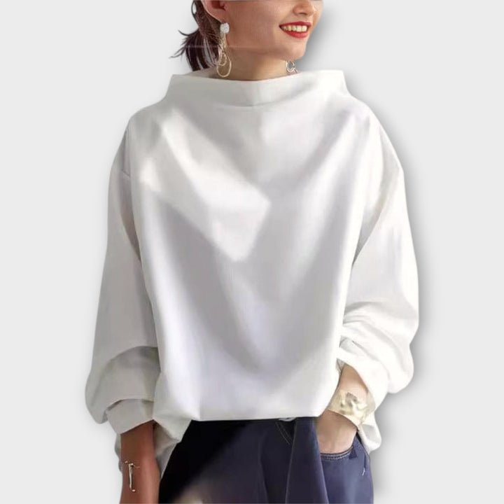 Μπλούζα με Χαλαρή Γραμμή και Minimal Σχεδιασμό