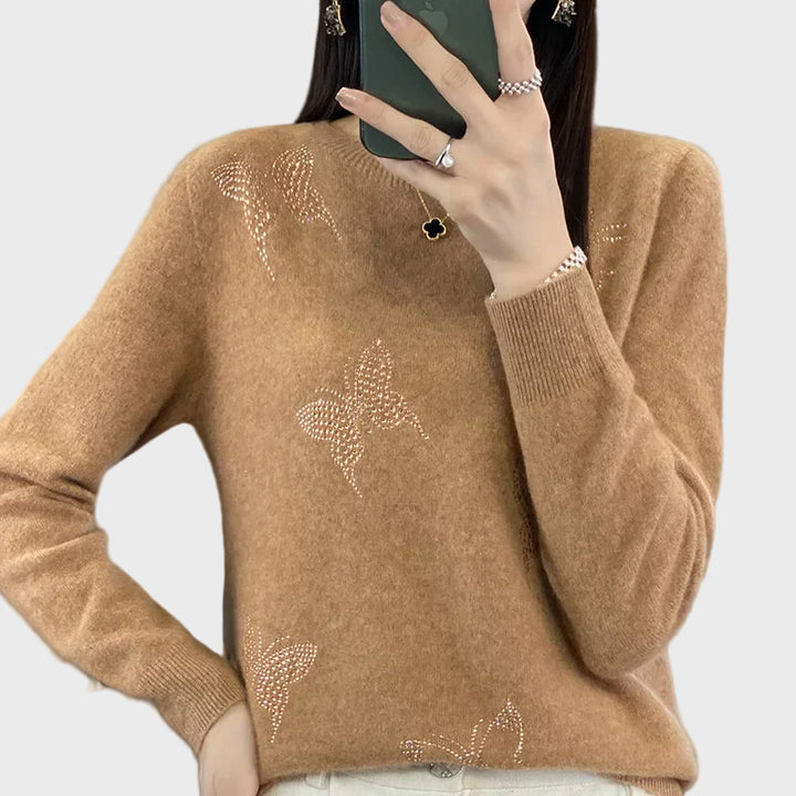 Πλεκτό Ζιβάγκο με Σχέδιο Πεταλούδας