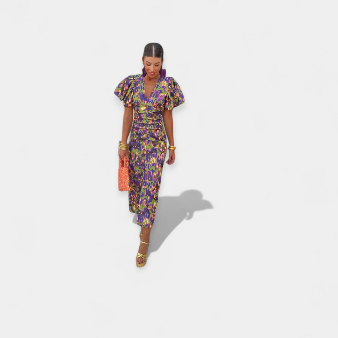 Φόρεμα με Μανίκια και Βολάν