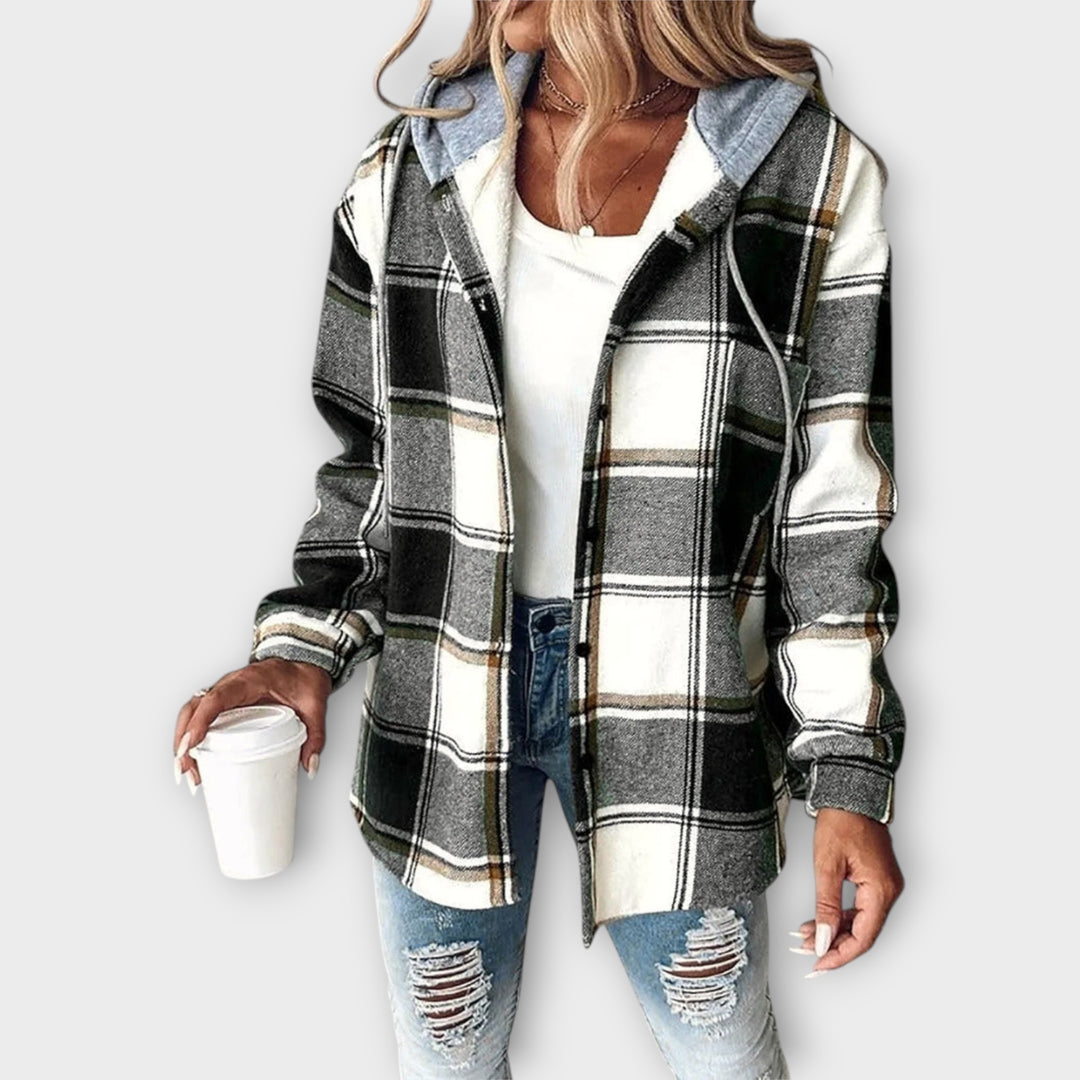 Ζακέτα με Σχέδιο και Κομψή Χαλαρή Γραμμή