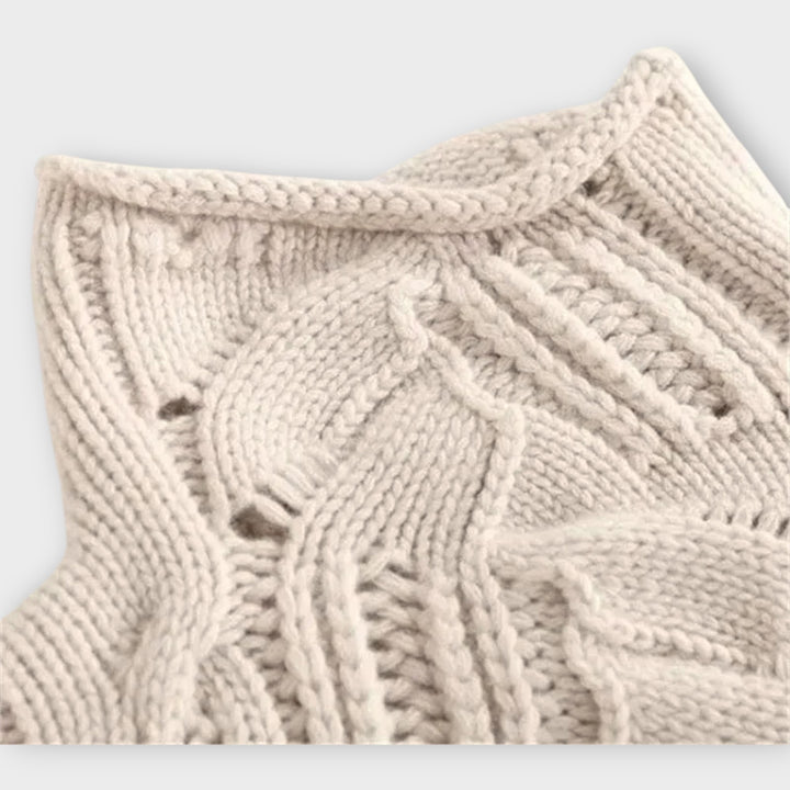 Πλεκτό Πουλόβερ με Υφή και Ζιβάγκο