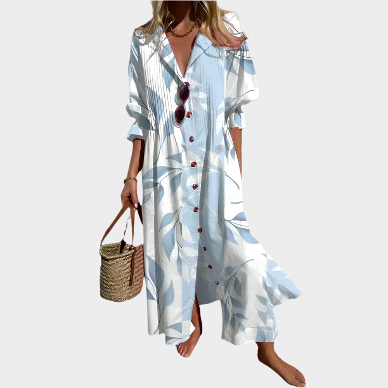 Αέρινο Φόρεμα Boho με Πουφ Μανίκια