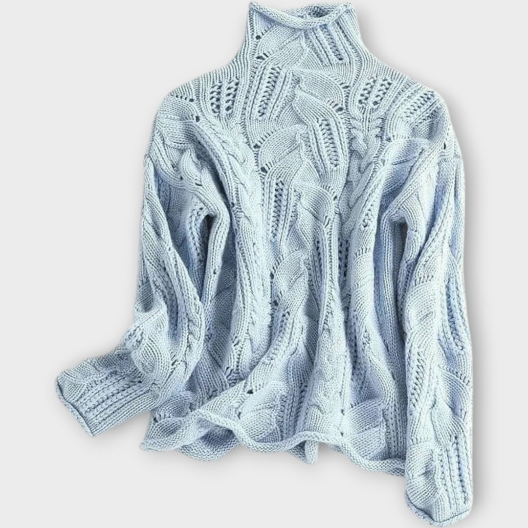 Πλεκτό Πουλόβερ με Υφή και Ζιβάγκο