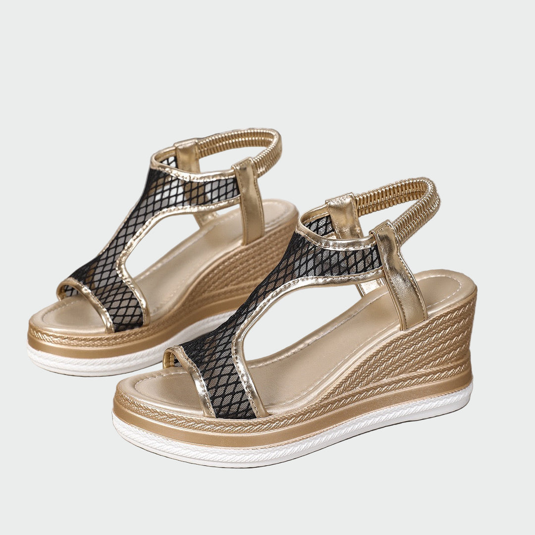 Κομψά ορθοπεδικά γυναικεία slip-on σανδάλια με πλατφόρμα