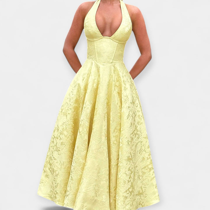 Μίντι Φόρεμα με Ανοιχτή Πλάτη και Στυλάτο Κορσέ