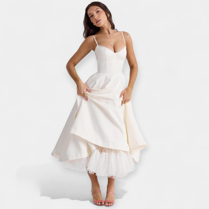 Μίντι Φόρεμα με Τούλι και Στυλ