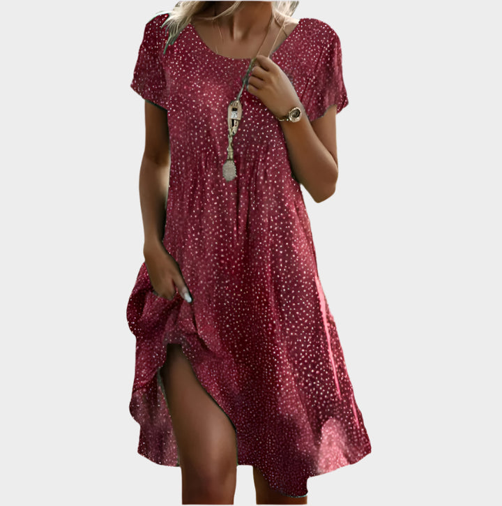 Βίντατζ Boho με V-Λαιμό