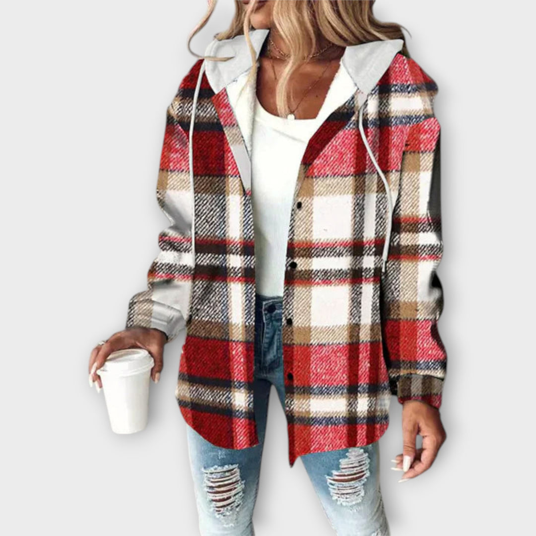 Ζακέτα με Σχέδιο και Κομψή Χαλαρή Γραμμή